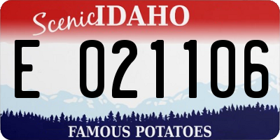 ID license plate E021106