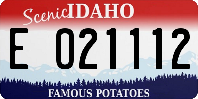 ID license plate E021112