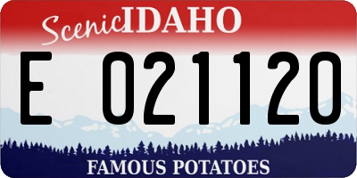 ID license plate E021120