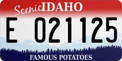 ID license plate E021125