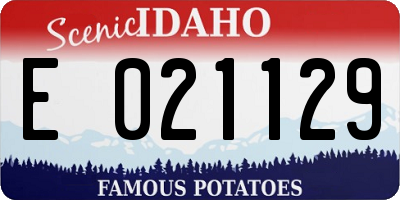 ID license plate E021129