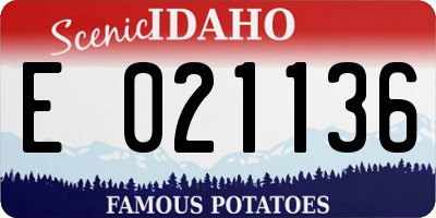 ID license plate E021136