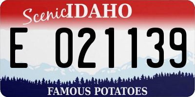 ID license plate E021139