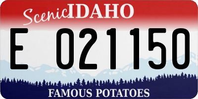 ID license plate E021150