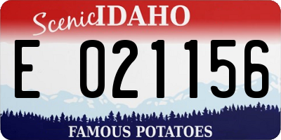 ID license plate E021156