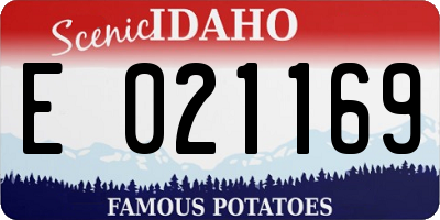 ID license plate E021169