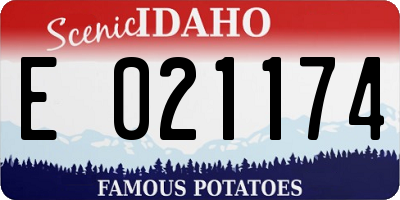 ID license plate E021174