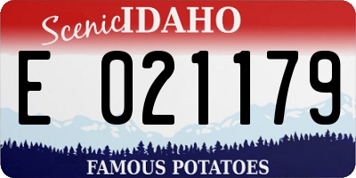 ID license plate E021179