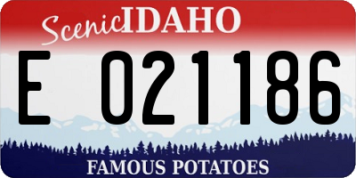 ID license plate E021186