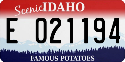 ID license plate E021194