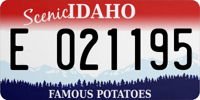 ID license plate E021195