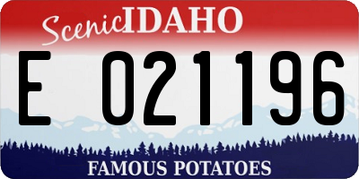 ID license plate E021196