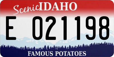 ID license plate E021198