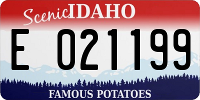 ID license plate E021199