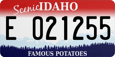 ID license plate E021255