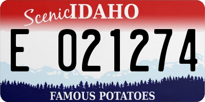 ID license plate E021274