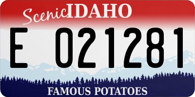ID license plate E021281