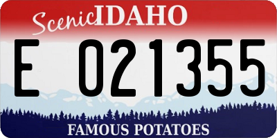 ID license plate E021355