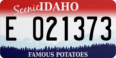 ID license plate E021373