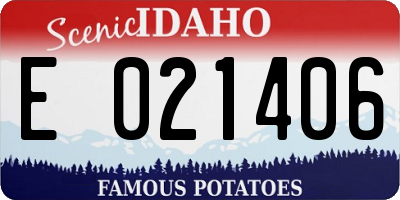 ID license plate E021406