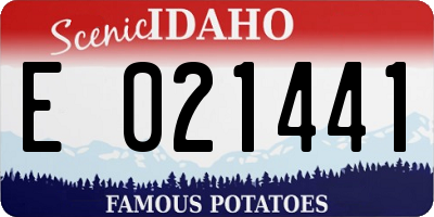ID license plate E021441