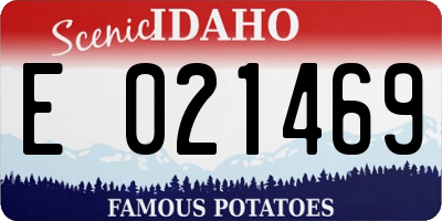 ID license plate E021469