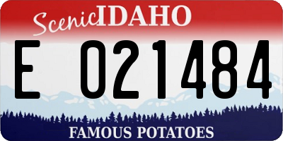 ID license plate E021484
