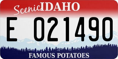 ID license plate E021490