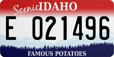 ID license plate E021496