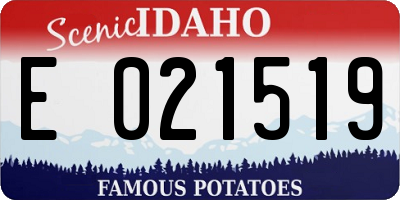 ID license plate E021519