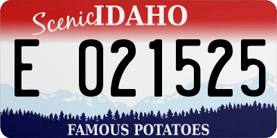 ID license plate E021525