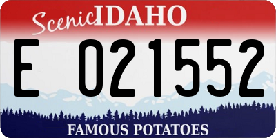 ID license plate E021552