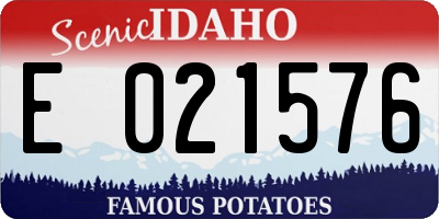 ID license plate E021576