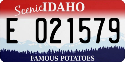 ID license plate E021579