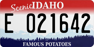 ID license plate E021642