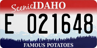 ID license plate E021648