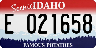 ID license plate E021658