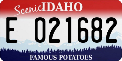 ID license plate E021682