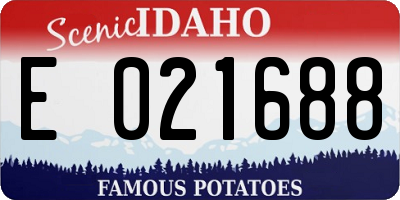 ID license plate E021688