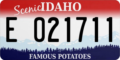 ID license plate E021711