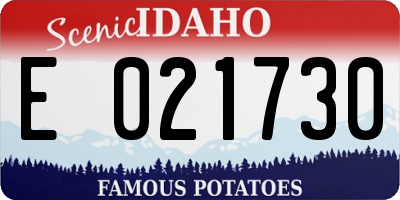 ID license plate E021730