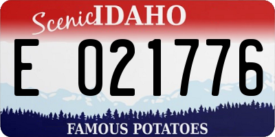 ID license plate E021776