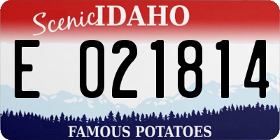 ID license plate E021814