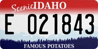 ID license plate E021843