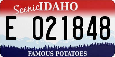 ID license plate E021848