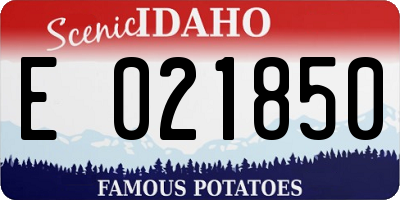 ID license plate E021850