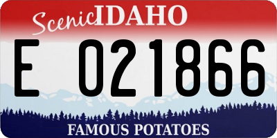 ID license plate E021866