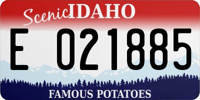 ID license plate E021885