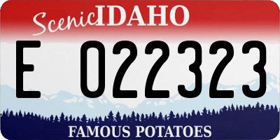 ID license plate E022323