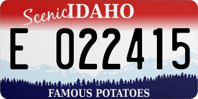 ID license plate E022415